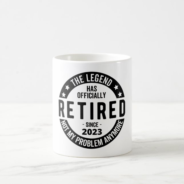 Mugretired, 2023, retirement party, for retired, coffee mug (Center)