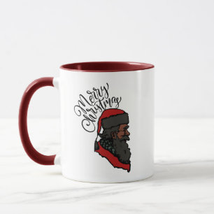 Mugs à café noir du Père Noël