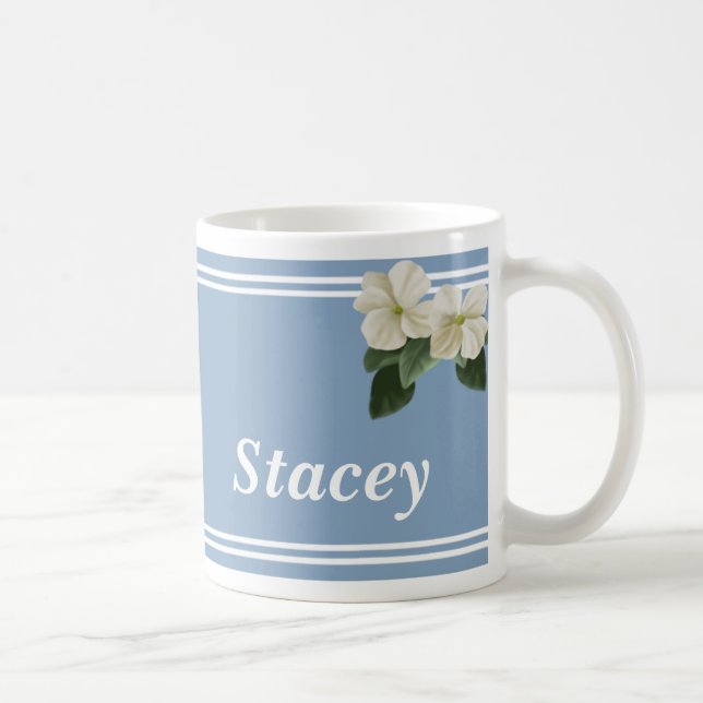 Mugs à fleurs de bois de chien personnalisés (Droite)