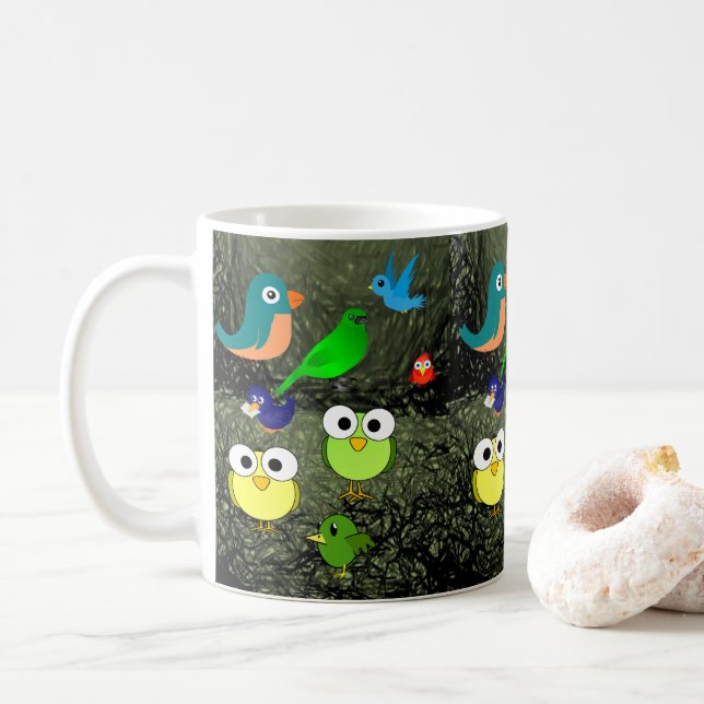 mugs birds (With Donut)
