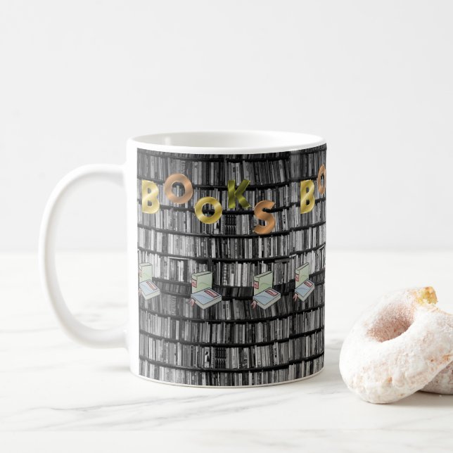 mugs book librarian (With Donut)