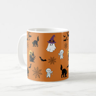 Mugs Café Halloween Chats Fantômes Chauves-Souris 