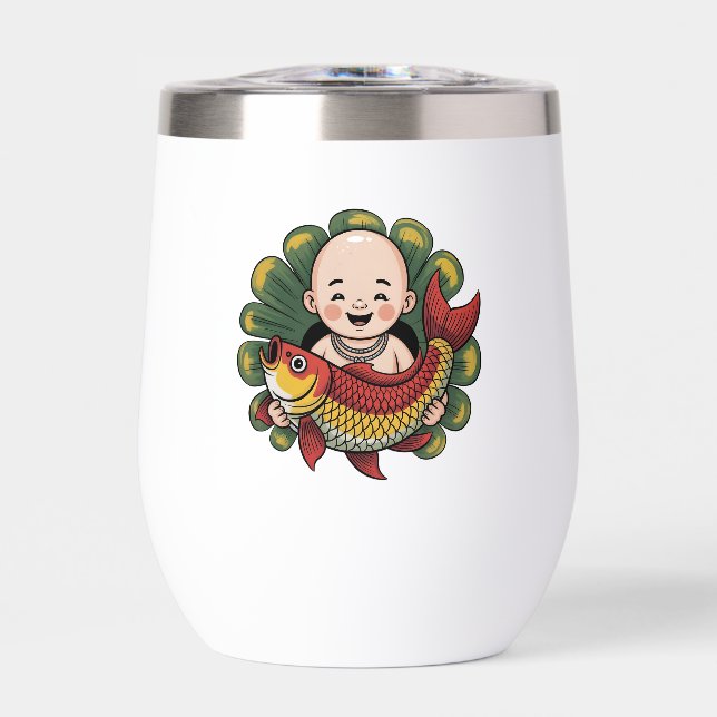 Mugs & Cups | Chloe Baby – Cute Boy with Lucky Koi (Front)