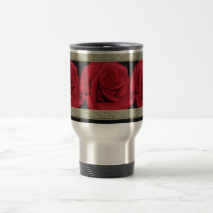 Mugs, cups & steins template - customizable roses