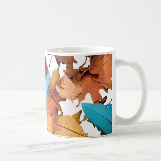 Mugs & Cups with Maple Leafs.  Cute Leaf Set (Right)