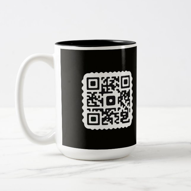 Mugs de café de code QR personnalisés pour les com (Gauche)