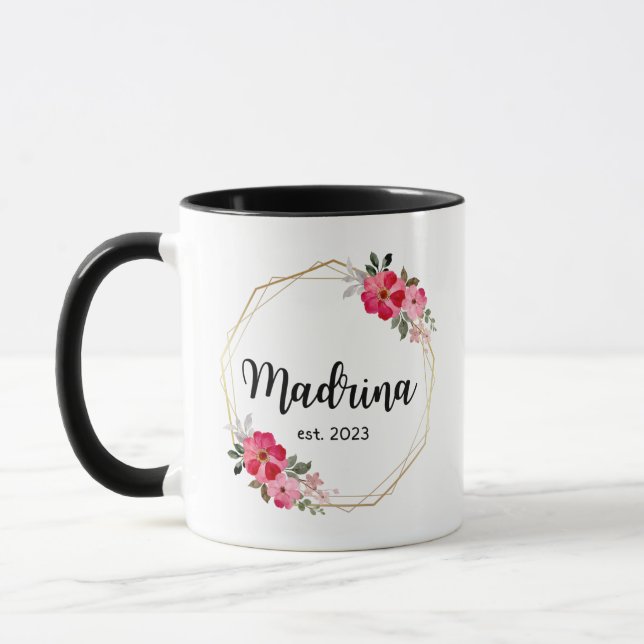 Mugs de café de Madrina 2023, Quieres Ser Mi Madri (Gauche)