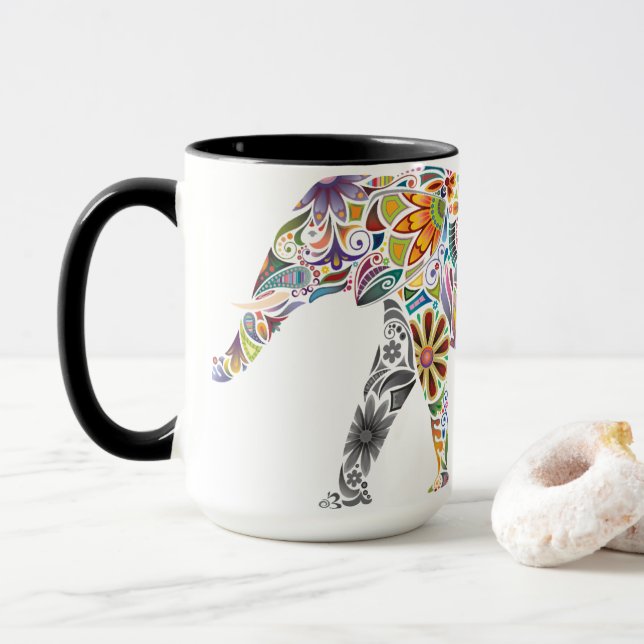 Mugs de café des éléphants indiens (Avec donut)