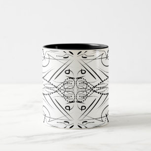 Mugs de café noir blanc