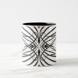 Mugs de café noir blanc