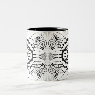 Mugs de café noir blanc