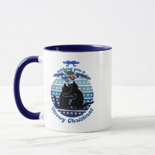 Mugs de chat de Noël, Meowny Christmas