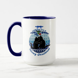 Mugs de chat de Noël, Mug de Noël de chat