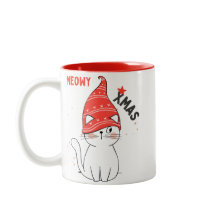 Mugs de chat Sarcastique Meowy Xmas