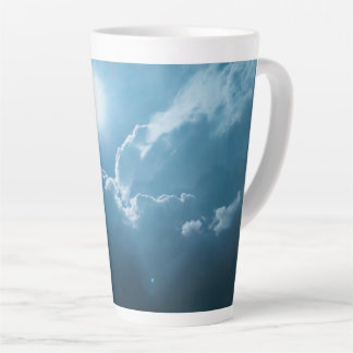 Mugs-Dramatic Sunlight Through Clouds Latte Mug