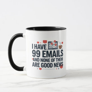 Mugs drôles 99 e-mails humour de bureau collègue c