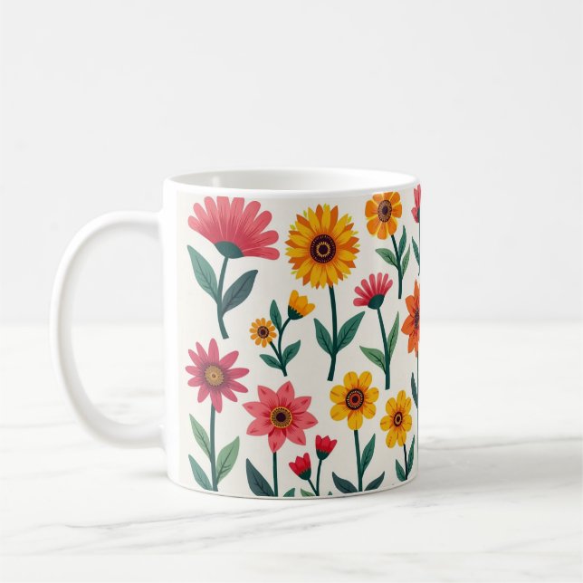 Mugs floraux artistiques (Gauche)