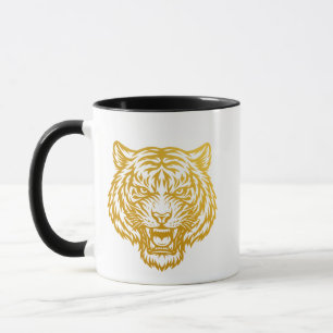Mugs Golden Tiger Head – Fierce Strength Minimal D