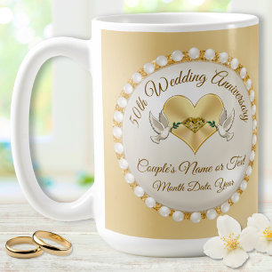 Mugs personnalisés, 50e anniversaire de Mariage