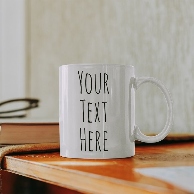 Mugs personnalisés | Ajouter votre propre texte (Créateur téléchargé)