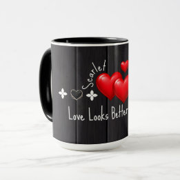 Mugs personnalisés pour la Saint-Valentin avec nom