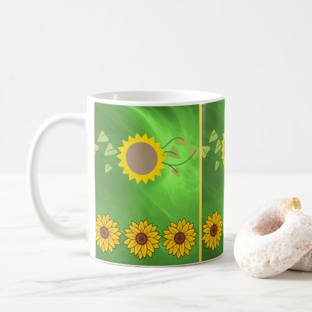 mugs sunflowers (With Donut)