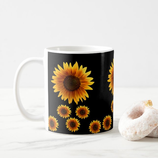 mugs sunflowers (With Donut)