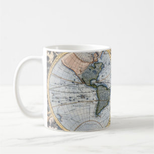Mugs - Vintage Global Map