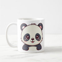 mugs with cute cartoon style kawaii baby panda