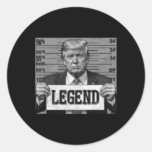 Mugshot Funny Trump 2024  Classic Round Sticker