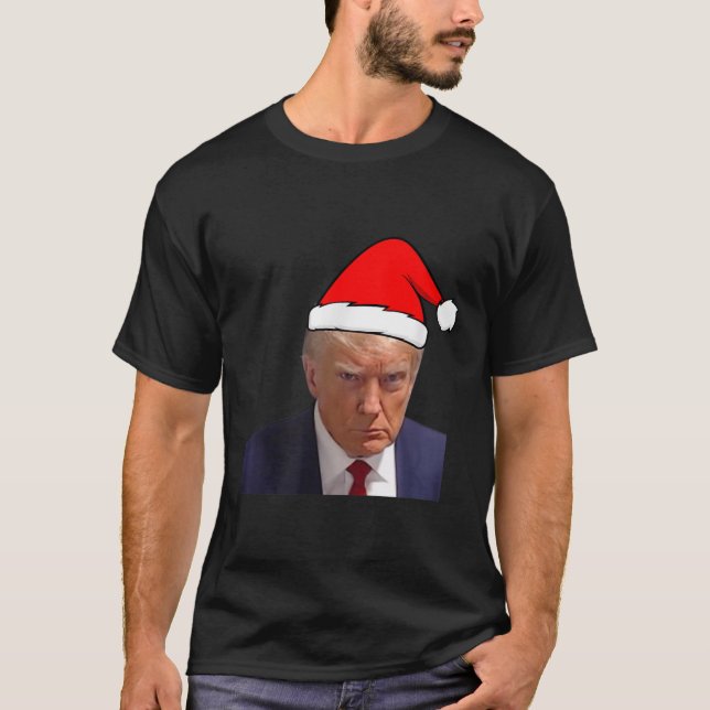Mugshot Trump Picture - Prison Mug Shot Funny Chri T-Shirt (Front)