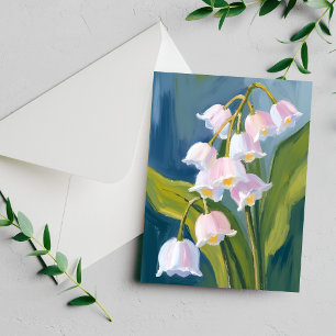 Muguet Carte de peinture aquarelle de fleur