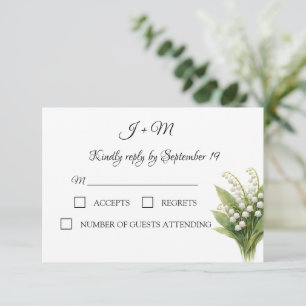 Muguet Floral Blanc Moderne RSVP