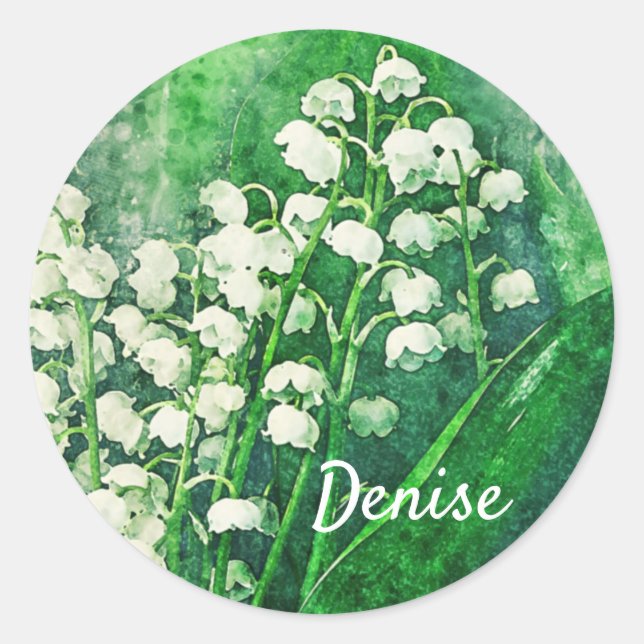 Muguet Sceaux Personnalisés Autocollants (Devant)