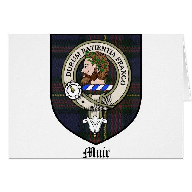 Muir Clan Crest Badge Tartan (Front Horizontal)