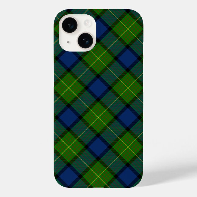 Muir Moore tartan green blue plaid Case-Mate iPhone Case (Back)