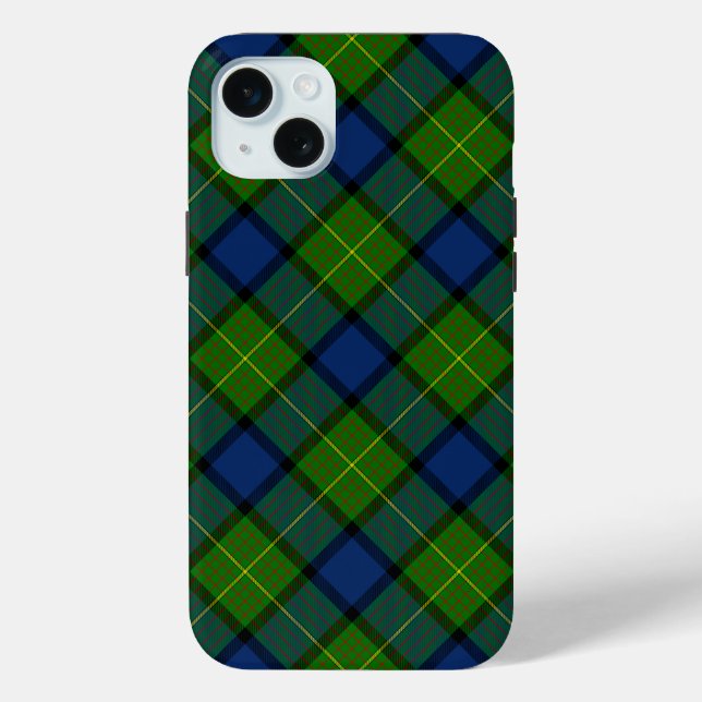 Muir Moore tartan green blue plaid Case-Mate iPhone Case (Back)