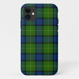 Muir Moore tartan green blue plaid iPhone 11 Case
