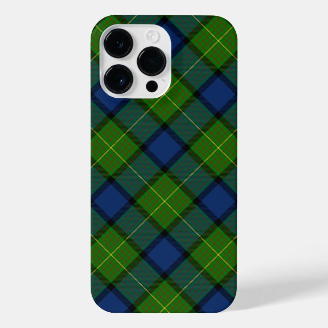 Muir Moore tartan green blue plaid iPhone Case (Back)