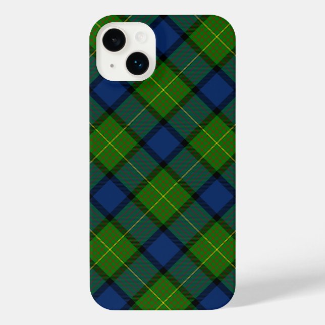 Muir Moore tartan green blue plaid iPhone Case (Back)