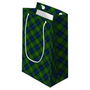 Muir Moore tartan green blue plaid Small Gift Bag