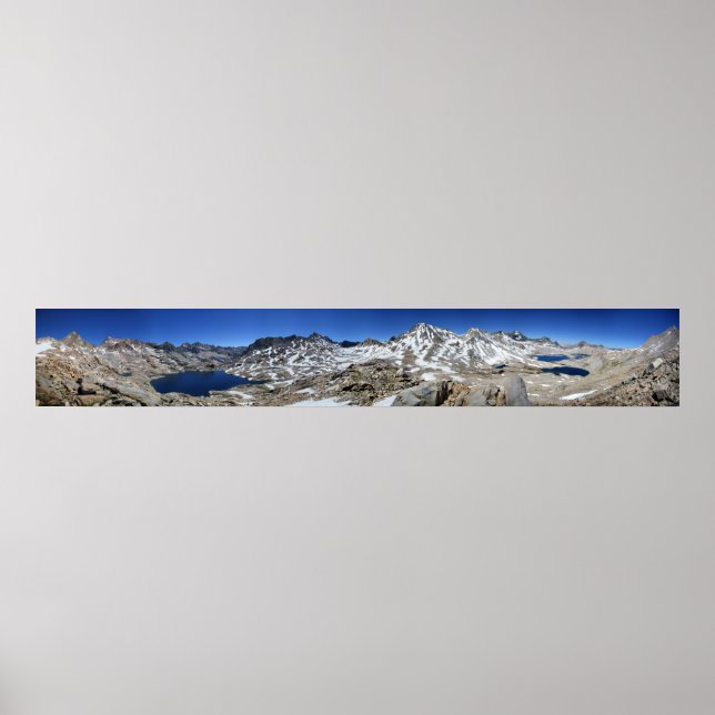 Muir Pass Panorama from Above - John Muir Trail Poster (Front)