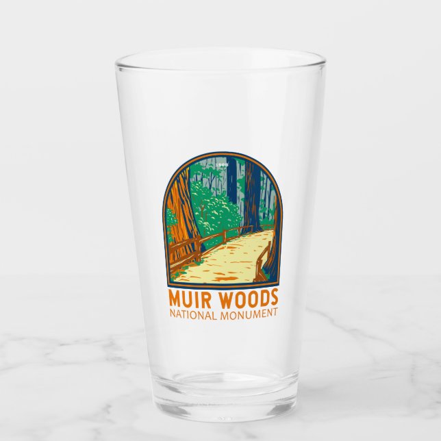 Muir Woods National Monument California Emblem Glass (Front)