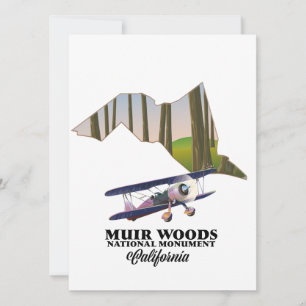 Muir Woods National Monument map travel poster.