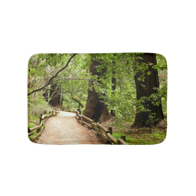 Muir Woods Path II Nature Photography Bath Mat (Front)