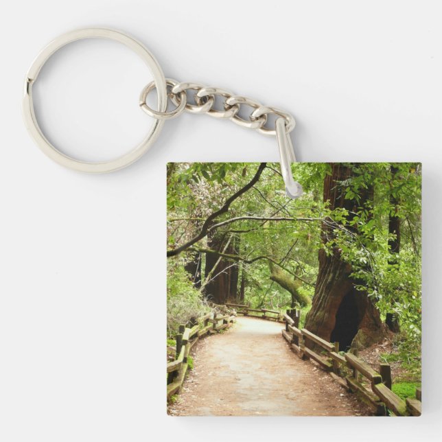 Muir Woods Path II Nature Photography Keychain (Front)