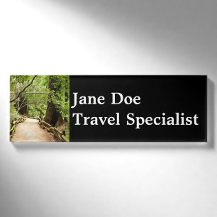 Muir Woods Path II Nature Photography Name Tag