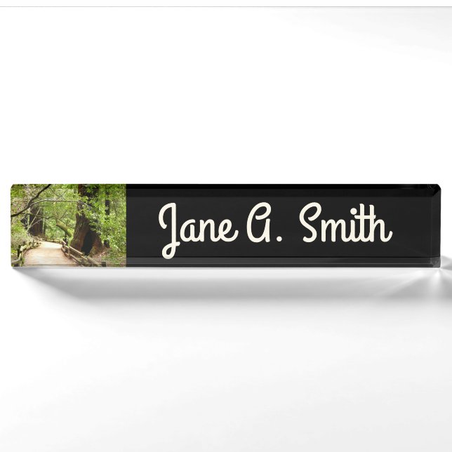 Muir Woods Path II Nature Photography Nameplate (Front)