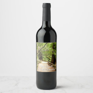 Muir Woods Path II Nature Photography Wine Label