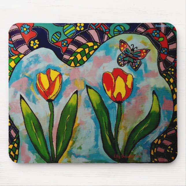 Muismat "Flower-Art" Mouse Pad (Front)